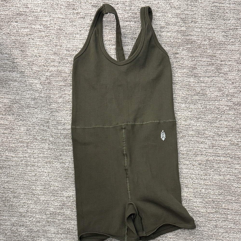 FP Movement by Free People Olive Green Bodysuit romper XS/S